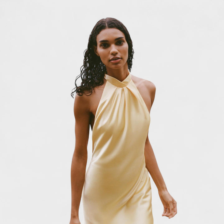 Sofia – Halter Satin Dress