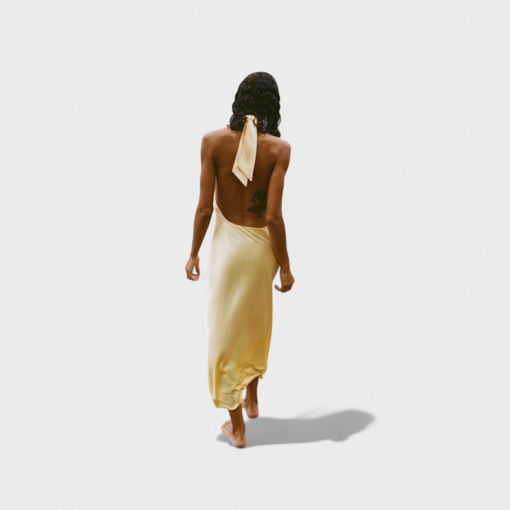 Sofia – Halter Satin Dress