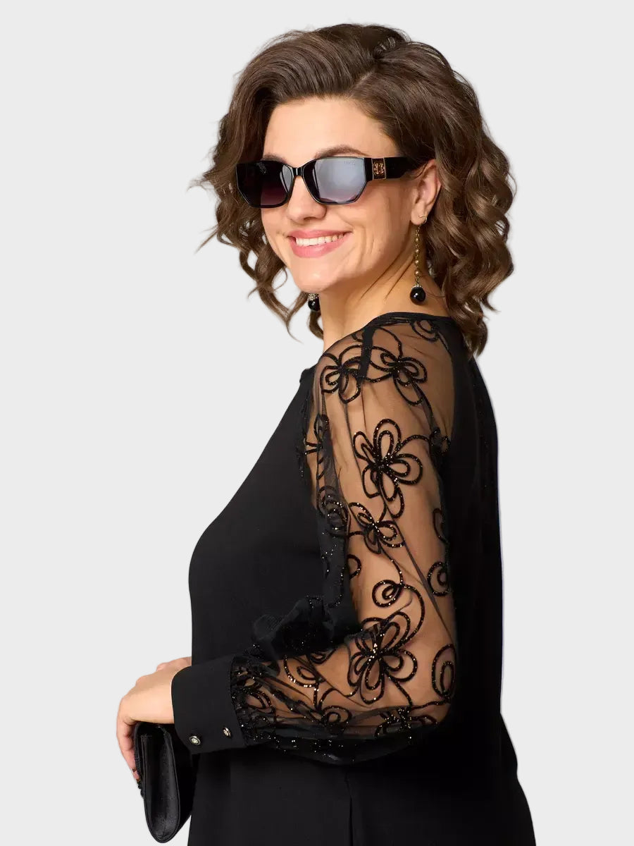 Nina - Klasična midi obleka za posebne priložnosti