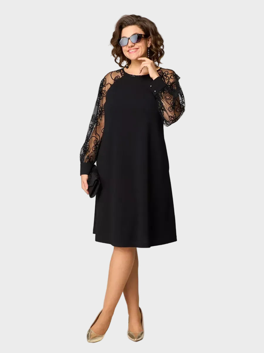 Nina - Klasična midi obleka za posebne priložnosti