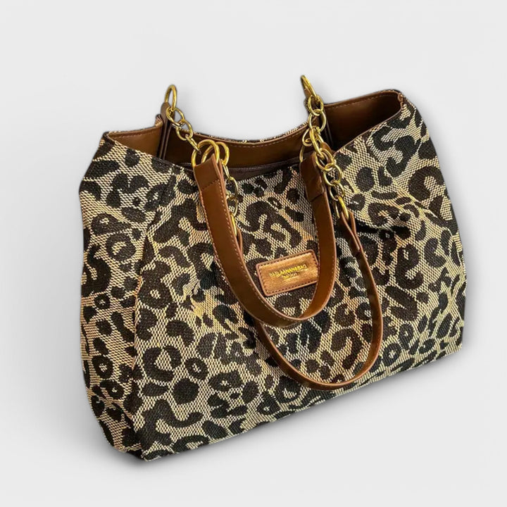 Krista - Leopard Canvas Tote