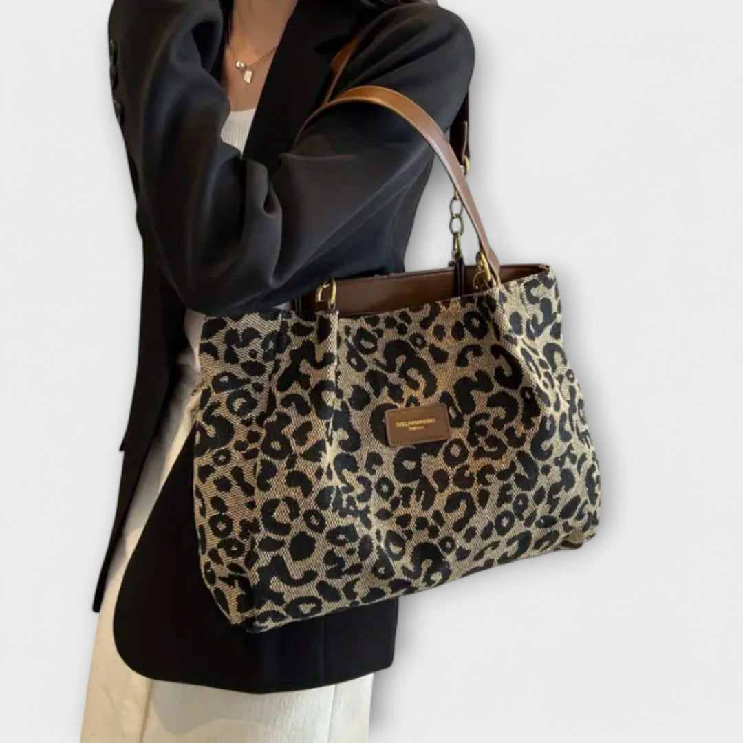 Krista - Leopard Canvas Tote