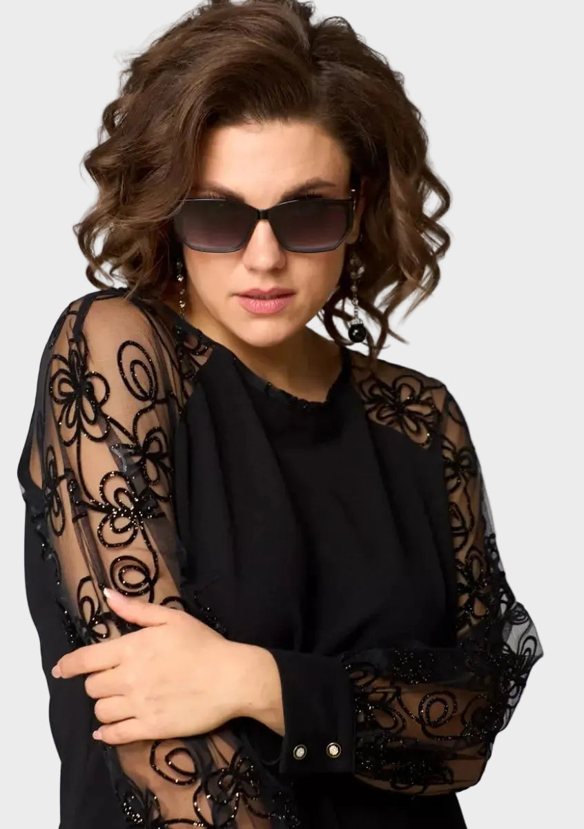 Nina - Klasična midi obleka za posebne priložnosti