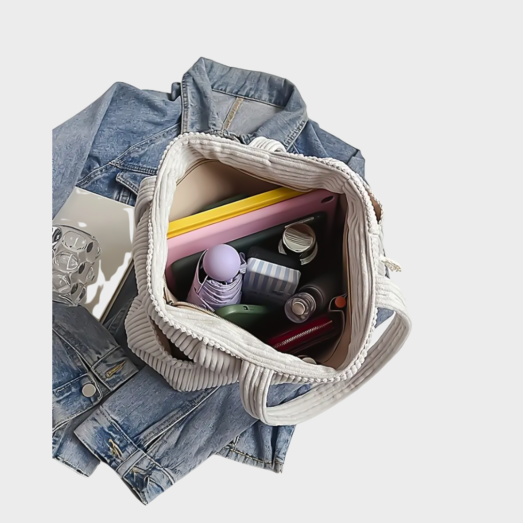 Amalija – Torba s rebrastim dizajnom i detaljima od užeta