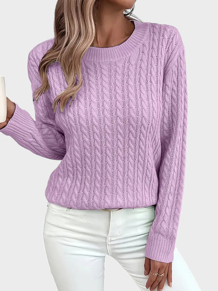 Boža - Ženski pulover z kabelskim pletenjem