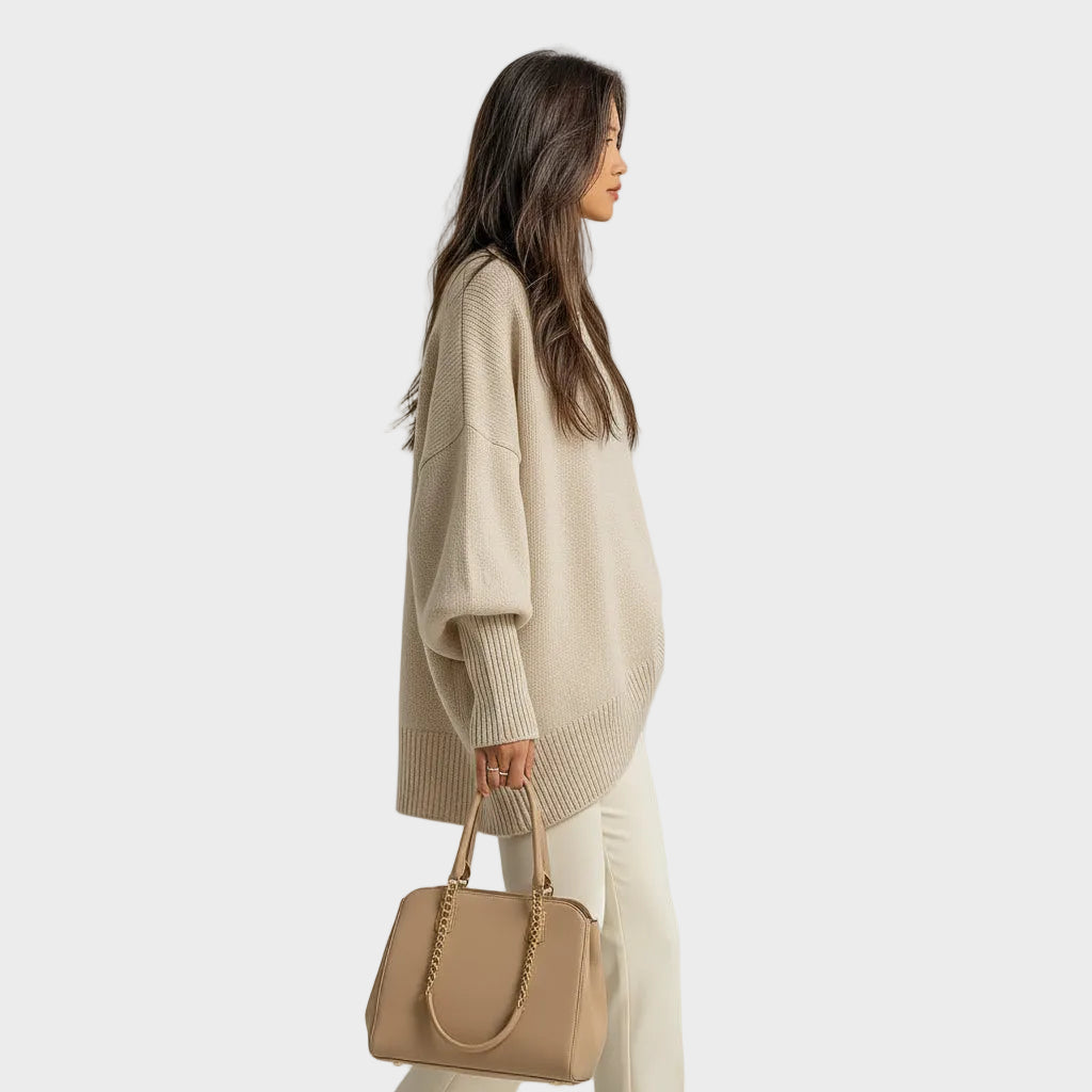 Hanna – Mehek pulover s krožnim izrezom