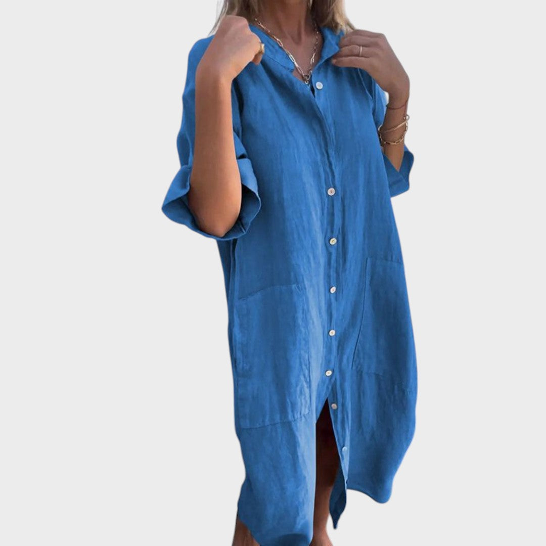 Blanka - Elegant Casual Shirt Dress