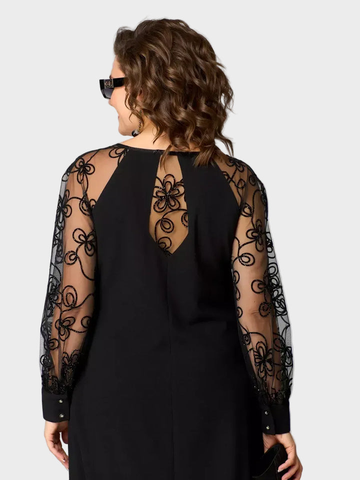 Nina - Klasična midi obleka za posebne priložnosti