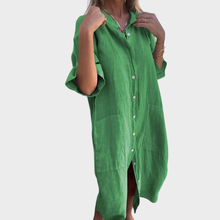 Blanka - Elegant Casual Shirt Dress