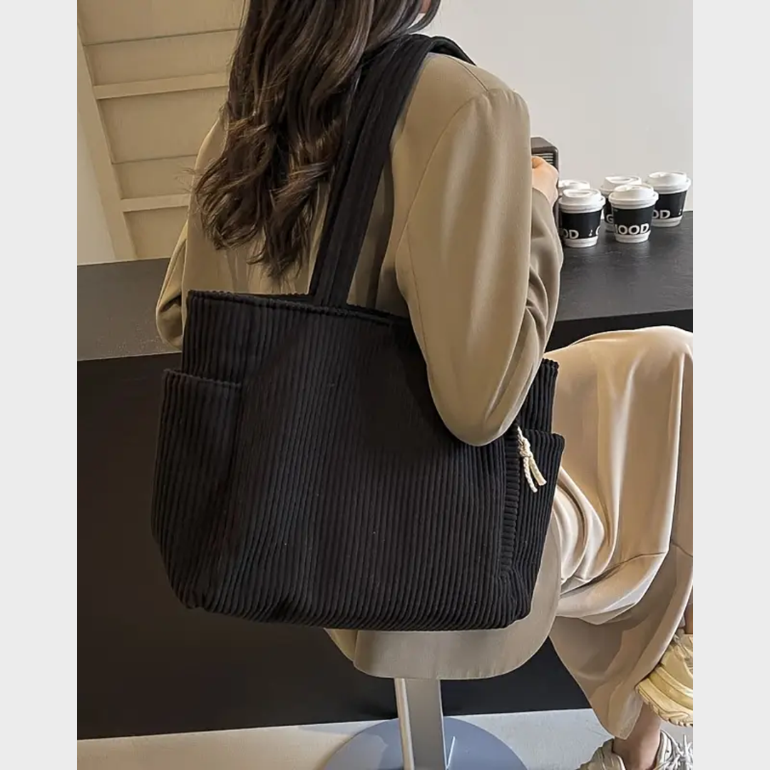 Amalija – Torba s rebrastim dizajnom i detaljima od užeta