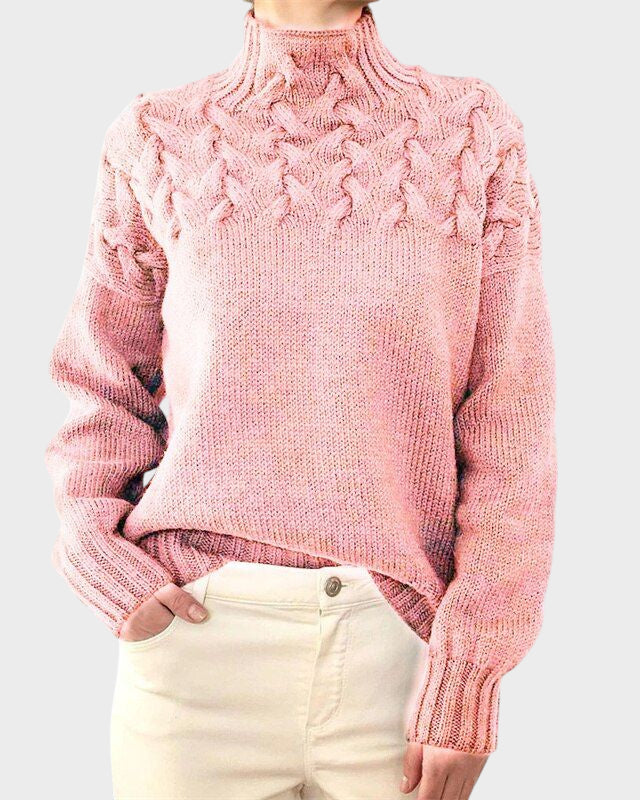 Anja -  Pulover s rolčkom iz pletenine za ženske