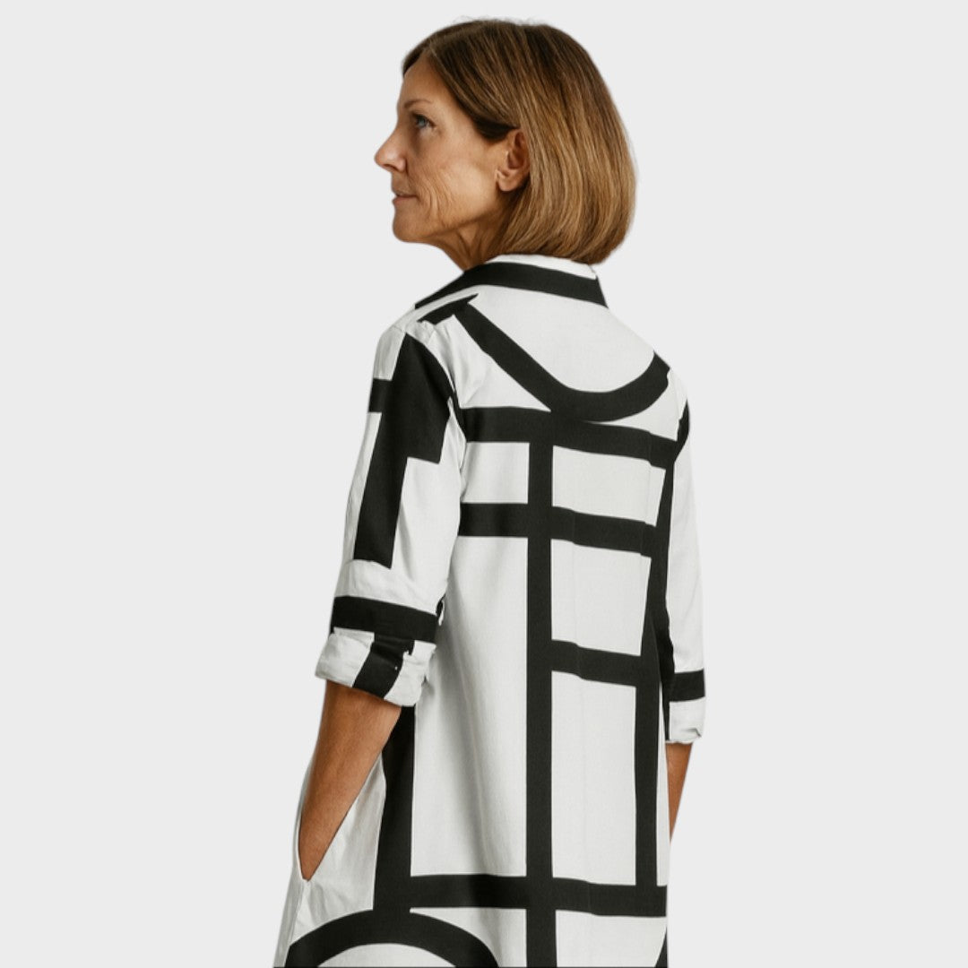 Petra - Obleka z geometrijskim motivom