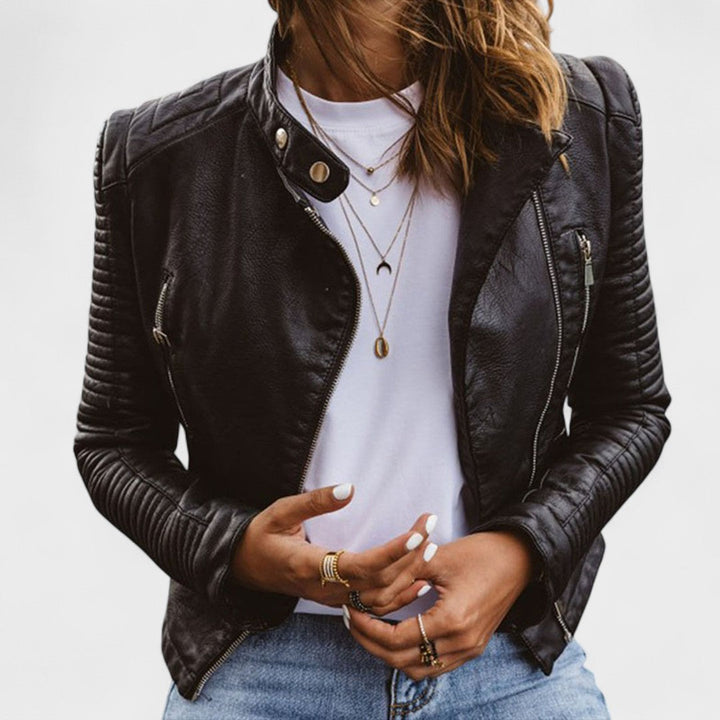 Simona - Elegant Leather Jacket