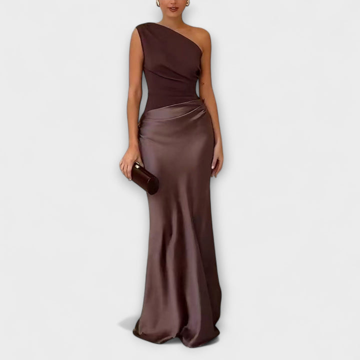 Luna - Asymmetrical Satin Dress
