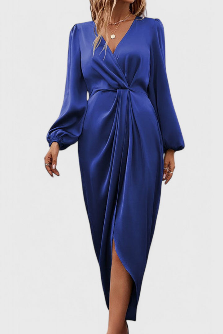 Giada - Elegantne Pikk Kleit V-avaga ja Küljelõhkega