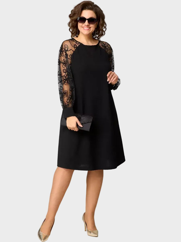 Nina - Klasična midi obleka za posebne priložnosti