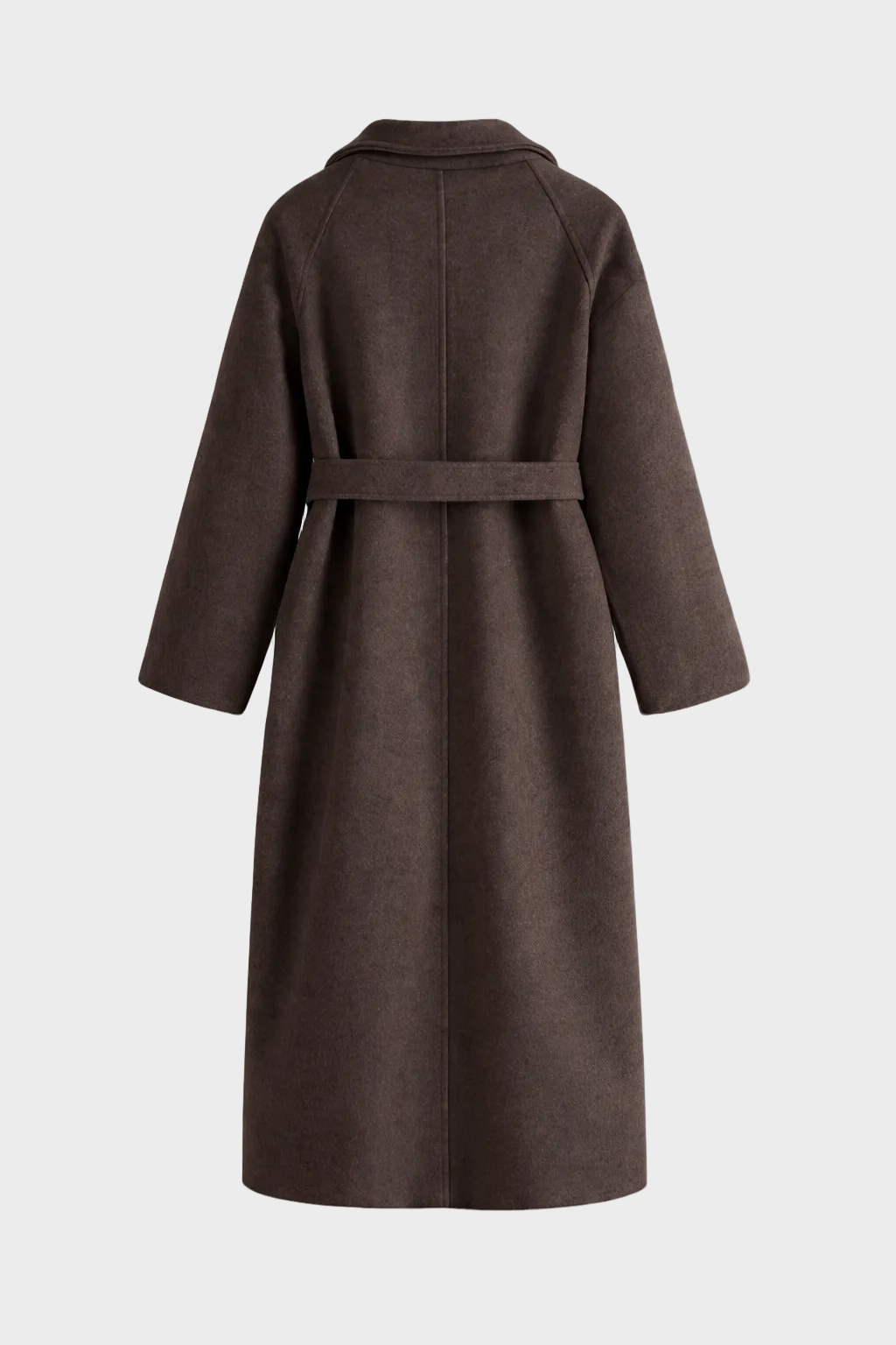 Lana - Eleganten Dolg Plašč z Pasom