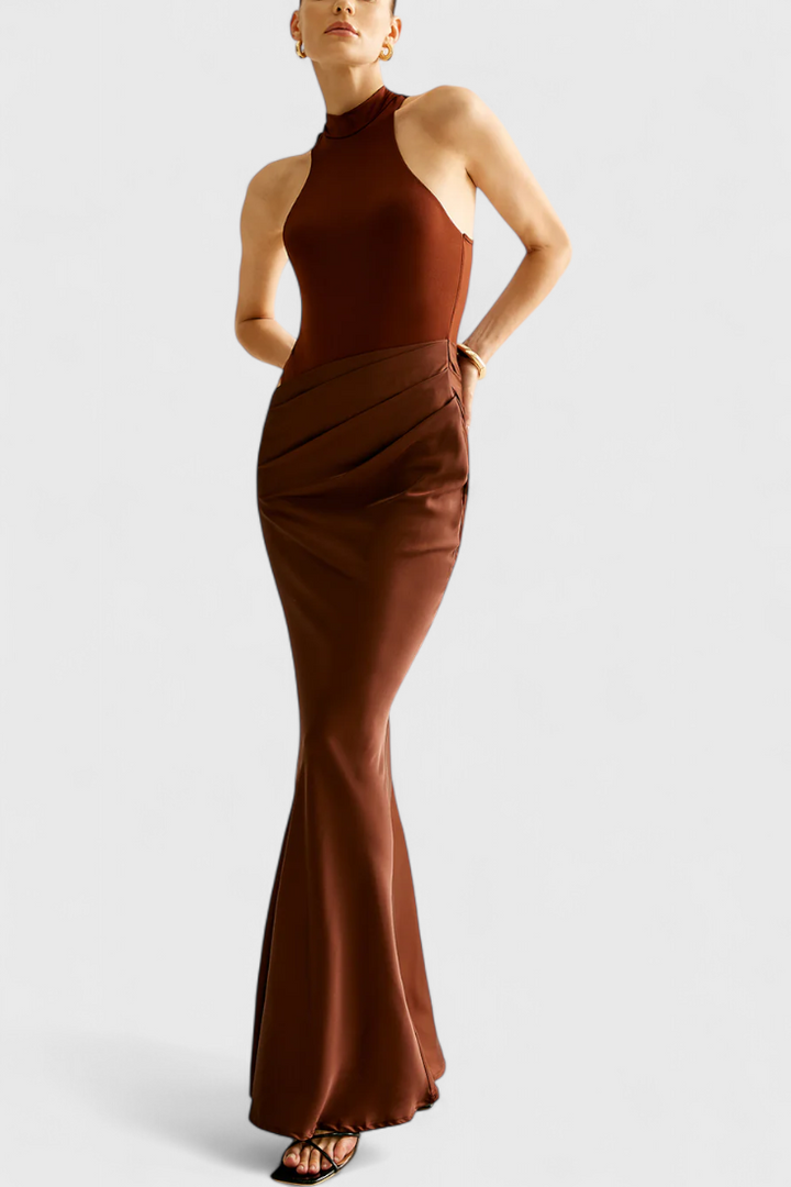 Mafalda - Maxi kleit õlavarredega ja Saleda siluetiga