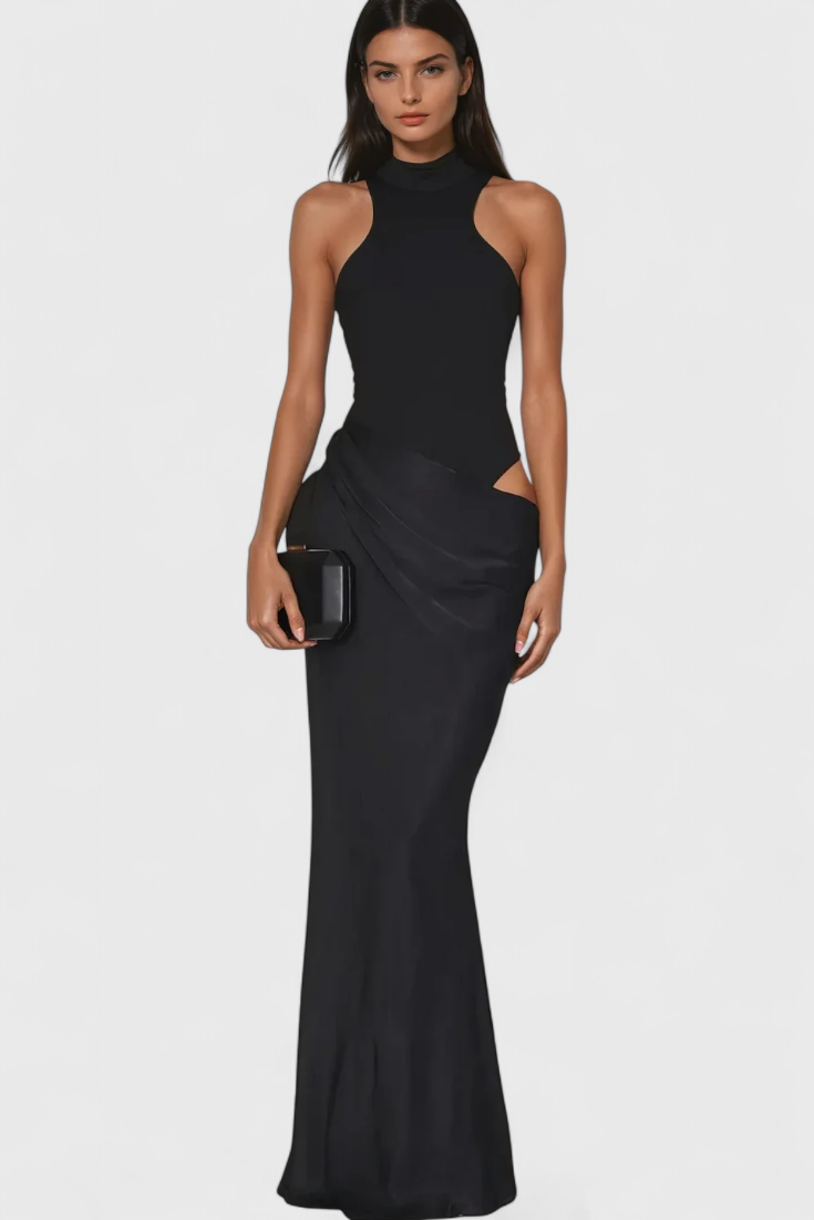 Mafalda - Maxi kleit õlavarredega ja Saleda siluetiga